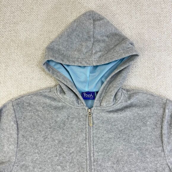 Disney Tigger Hoodie Jacket Fleece Women's Medium Full Zip Gray Winnie The Pooh - Picture 3 of 7